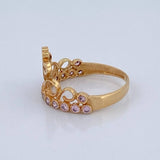 Anillo Cruz Tiara 2.4gr / T6 / Oro Amarillo 18K %