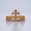 Anillo Cruz Tiara 2.4gr / T6 / Oro Amarillo 18K %