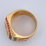 Anillo Signos Poker 9.1gr / T9 / Dos Oros Negro Amarillo 18K %