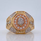 Anillo Anclas Cruz 7.45gr / T10 1/4 / Tres Oros 18K %