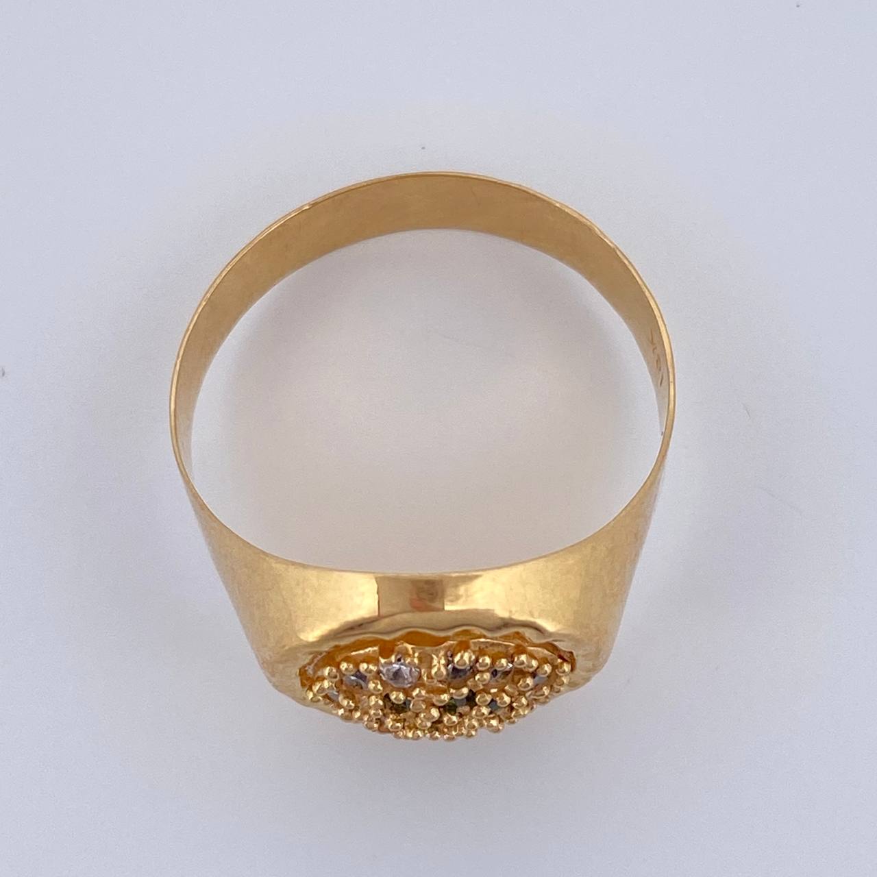 Anillo Halo Circulo 4.6gr / T11 1/2 / Oro Amarillo 18K %