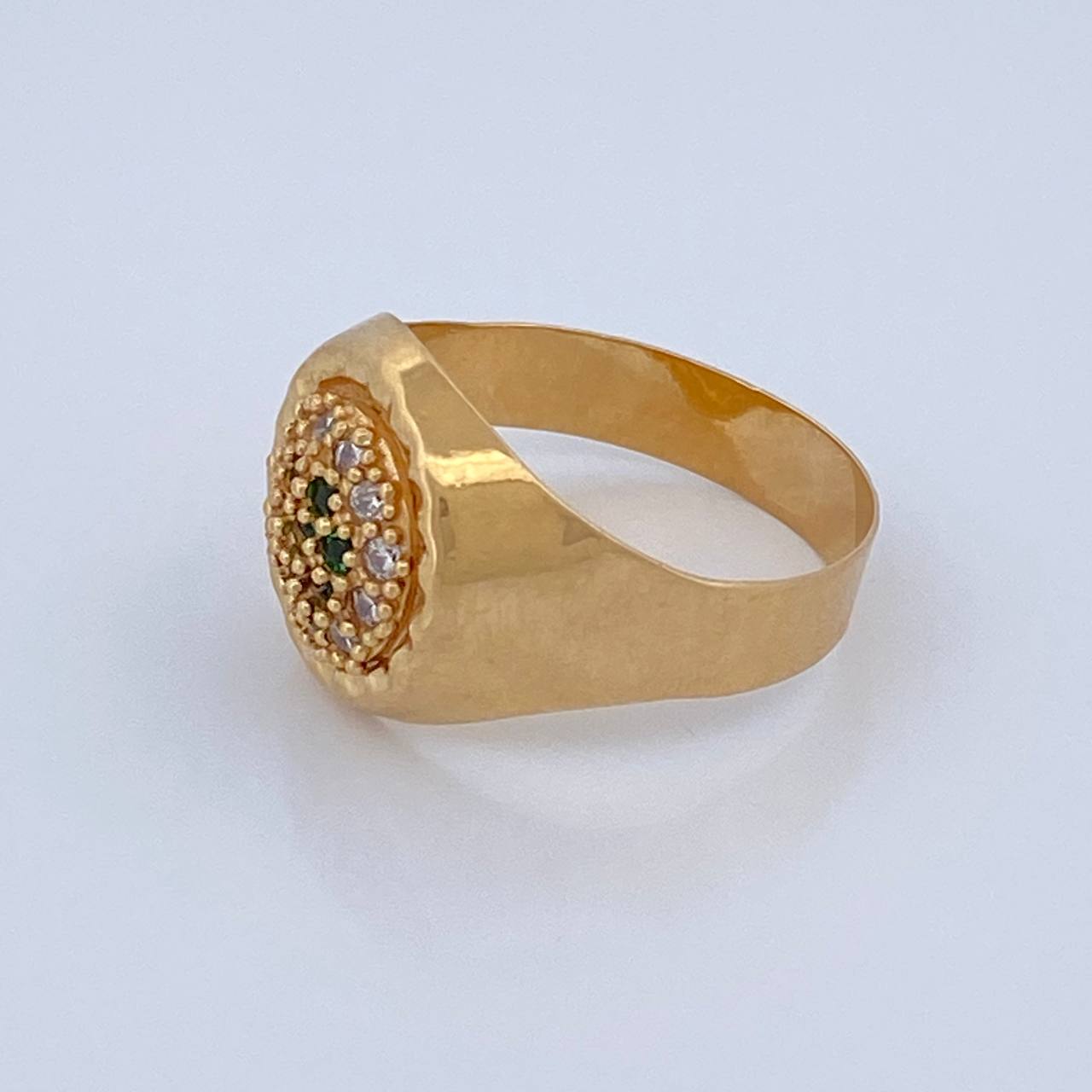 Anillo Halo Circulo 4.6gr / T11 1/2 / Oro Amarillo 18K %