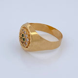 Anillo Halo Circulo 4.6gr / T11 1/2 / Oro Amarillo 18K %