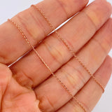 Cadena Aro Seguido 1.55gr / 17 1/2 in / 0.75mm Oro Rosa +3 18K %