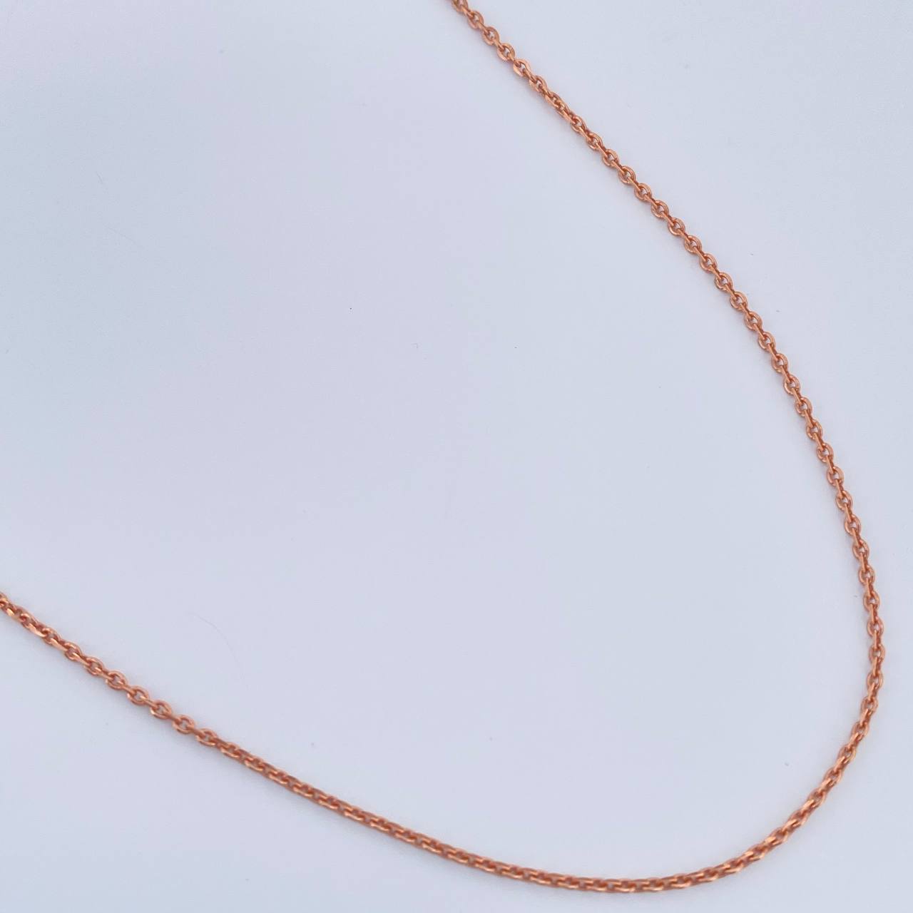 Cadena Aro Seguido 1.75gr / 17 3/4 in / 0.75mm Oro Rosa +3 18K %