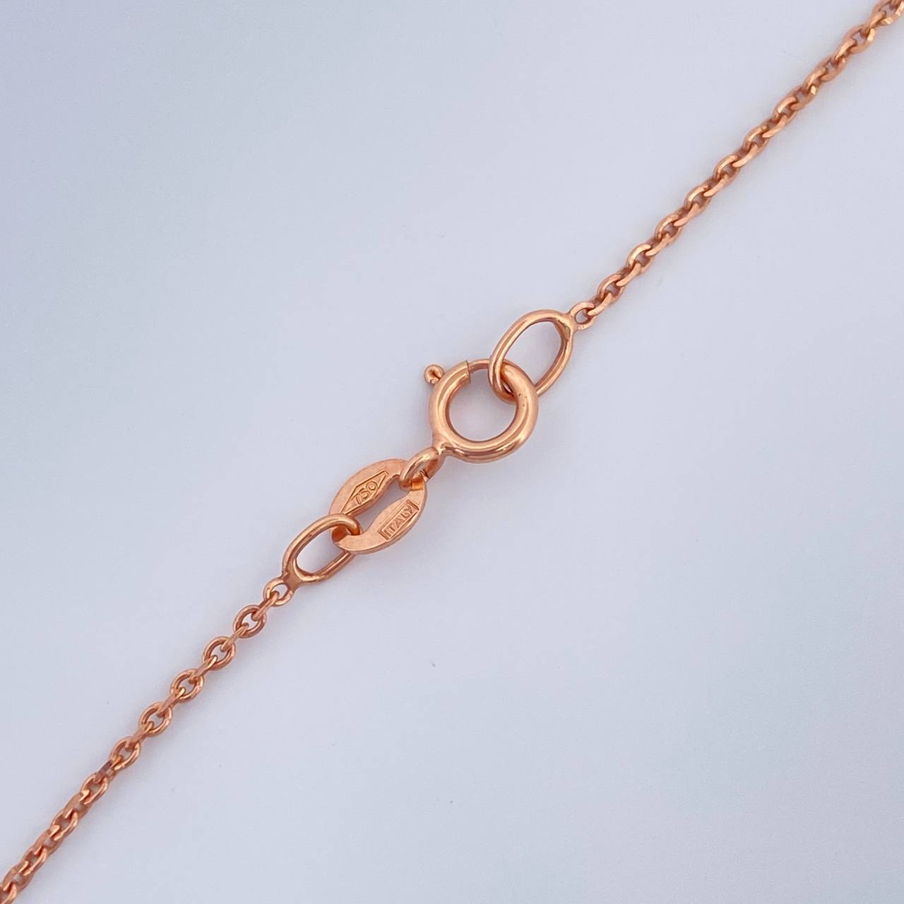 Cadena Aro Seguido 1.55gr / 17 1/2 in / 0.75mm Oro Rosa +3 18K %