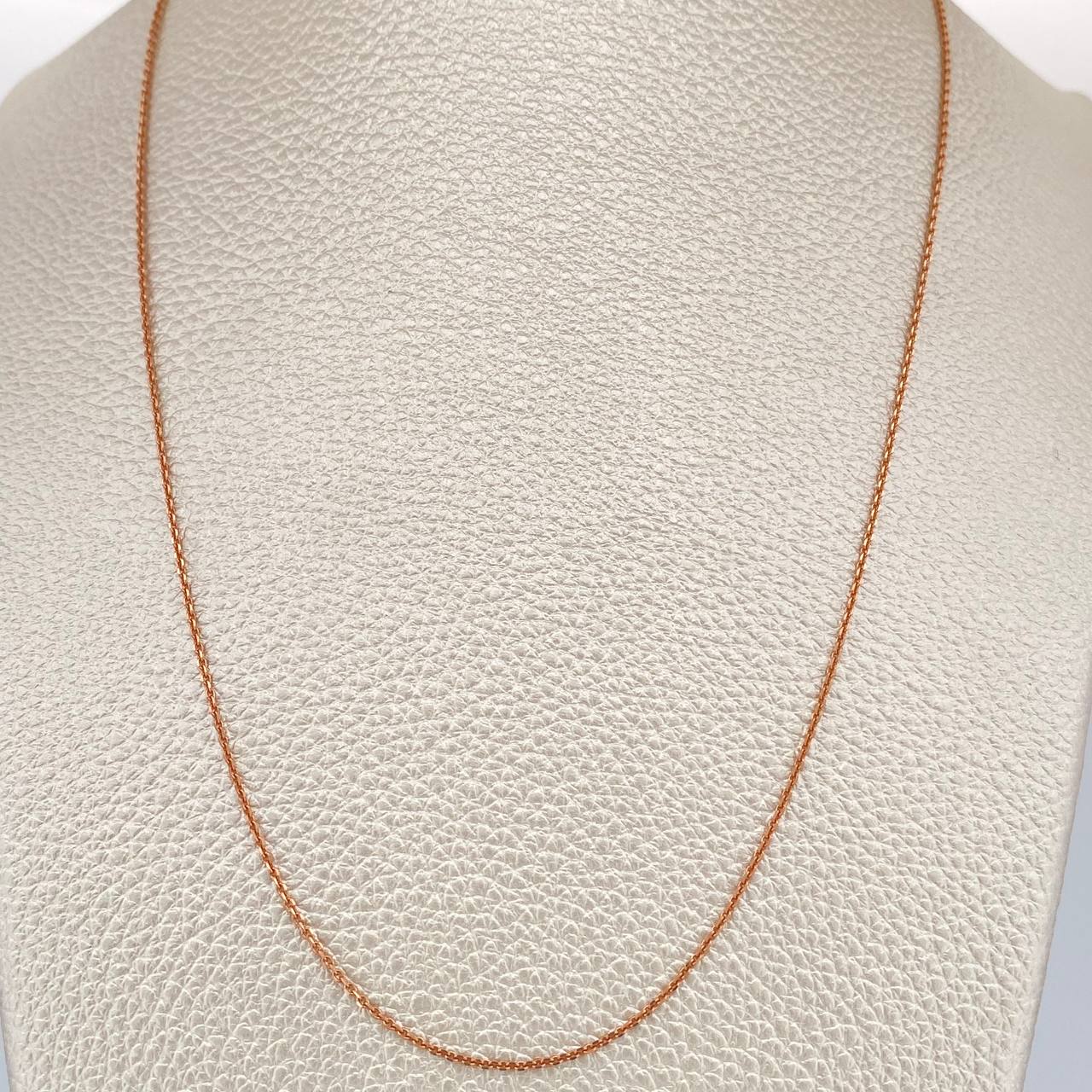 Cadena Aro Seguido 1.75gr / 17 3/4 in / 0.75mm Oro Rosa +3 18K %