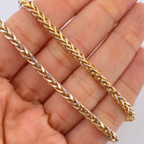 Cadena Franco 17.75gr / 23 1/2 in / 3.5mm Dos Oros Amarillo Blanco +3 18K %