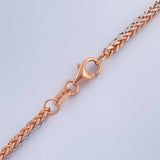 Cadena Franco 5.4gr / 23 1/2 in / 1.75mm Dos Oros Blanco Rosa +3 18K %