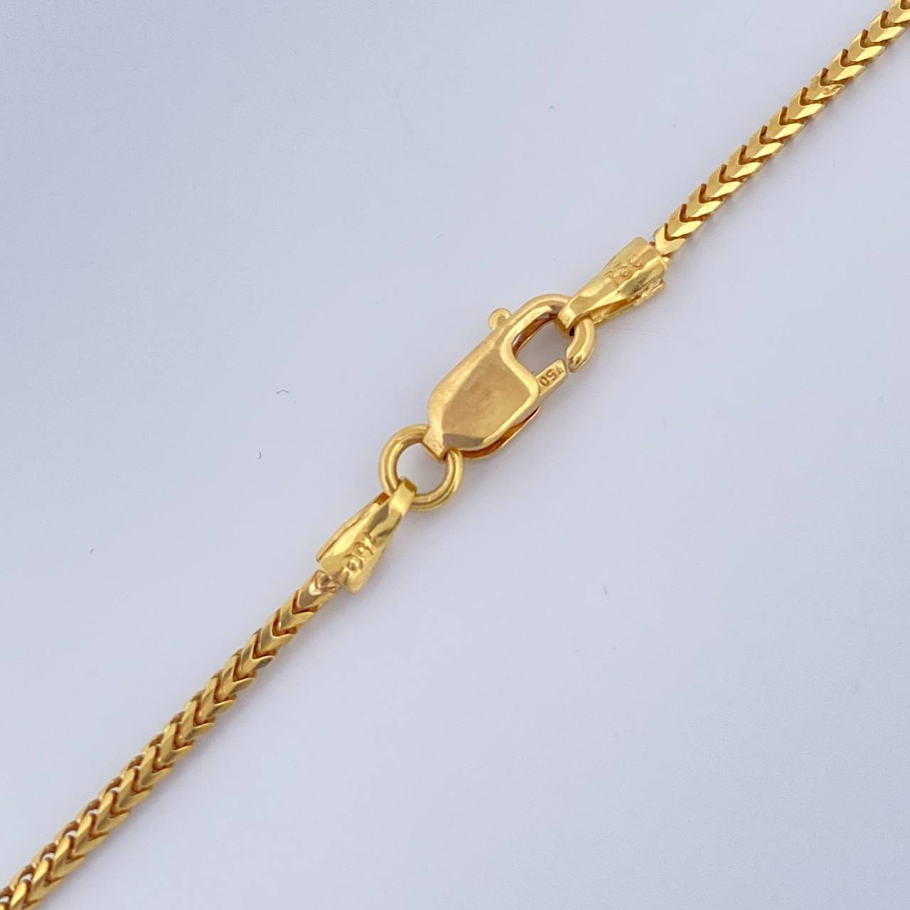 Cadena Franco Especial 6.65gr / 23 3/4 in / 1.18mm Oro Amarillo +3 18K %