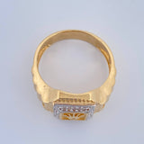 Anillo Corona 6.3gr / T10 / Dos Oros Amarillo Blanco 18K %