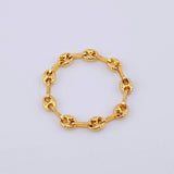 Ring Gc Diamond Cut 0.85gr / T7 - T7 1/2 / 3.4mm Yellow Gold 18K