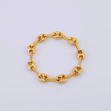 Anillo Gc Diamantado 0.75gr / T6 3/4 - T7 1/4 / 3.2mm Oro Amarillo 18K