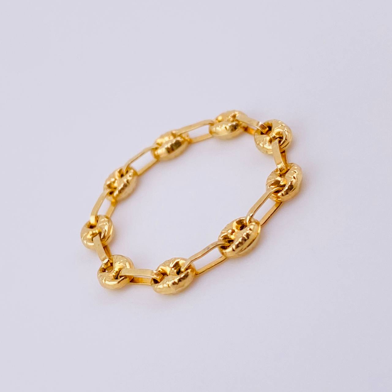 Ring Gc Diamond Cut 0.75gr / T6 1/4 - T7 / 3.3mm 18K Yellow Gold *