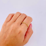 Anillo Gc Diamantado 0.75gr / T6 3/4 - T7 1/4 / 3.2mm Oro Amarillo 18K
