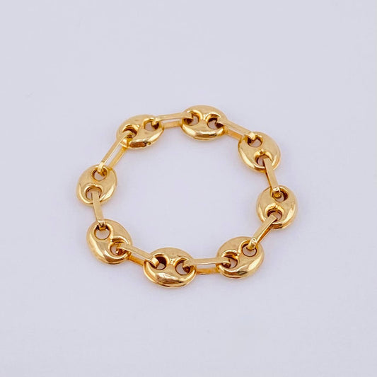 Anillo Gc 0.7gr / T6 1/2 - T7 / 4.1mm Oro Amarillo 18K