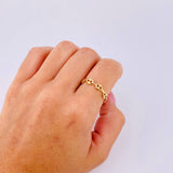 Anillo Gc 0.7gr / T6 1/2 - T7 / 4.1mm Oro Amarillo 18K