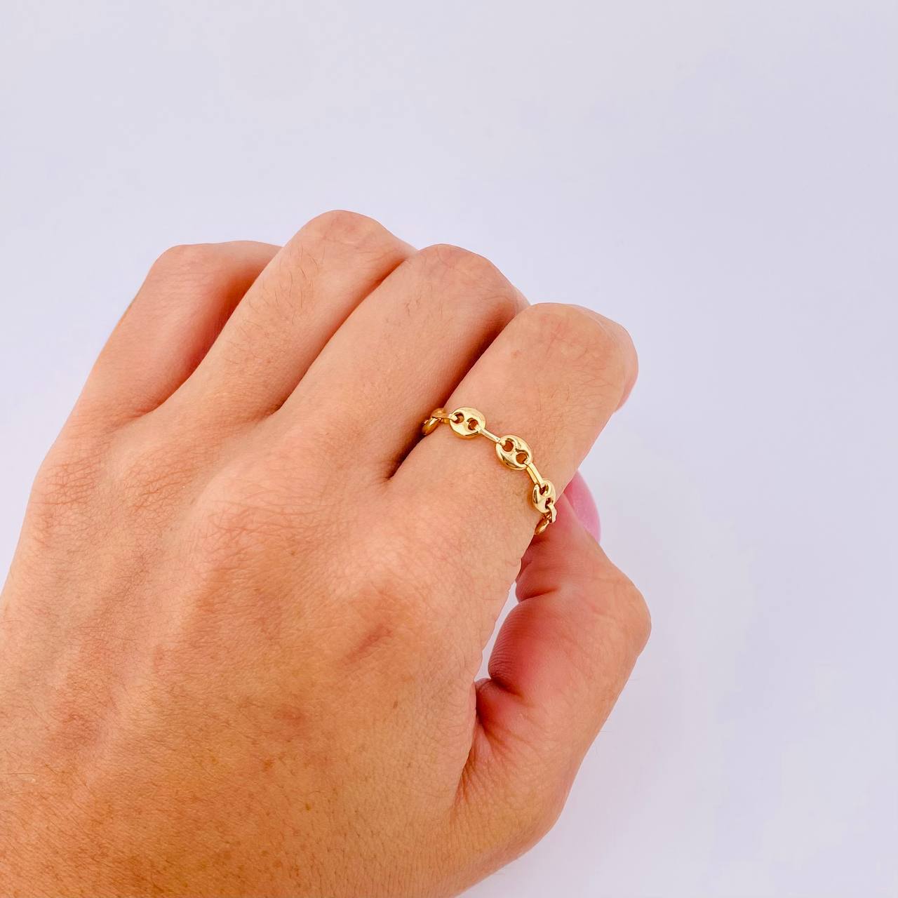 Anillo Gc 0.8gr / T4 - T4 1/4 / 4.15mm Oro Amarillo 18K
