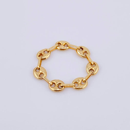 Anillo Gc 0.6gr / T4 1/4 - T4 1/2 / 4mm Oro Amarillo 18K