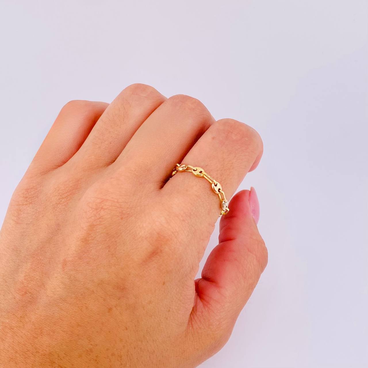 Ring Gc 0.8gr / T14 1/4 - T14 3/4 / 3.3mm Three Golds 18K