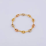 Ring Gc 0.8gr / T14 1/4 - T14 3/4 / 3.3mm Three Golds 18K
