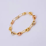 Ring Gc 0.8gr / T14 1/4 - T14 3/4 / 3.3mm Three Golds 18K