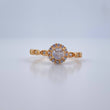 Anillo Halo Ojos 1.9gr / T6 1/2 / Oro Amarillo 18K &