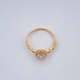Anillo Halo Ojos 2gr / T7 / Oro Amarillo 18K &