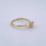 Anillo Solitario 1.8gr / T7 1/4 / Oro Amarillo 18K &