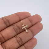 Dije Cruz Gotica 0.5gr / 3/4 in / Oro Amarillo 18K &