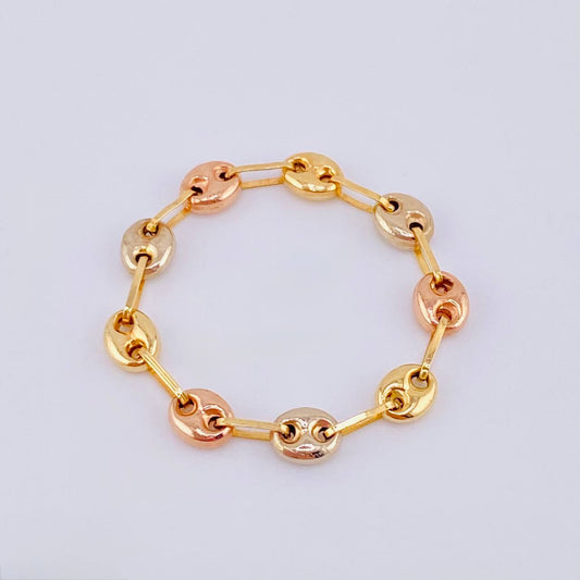 Anillo Gc 0.95gr / T11 3/4 / 4.15mm Tres Oros 18K *