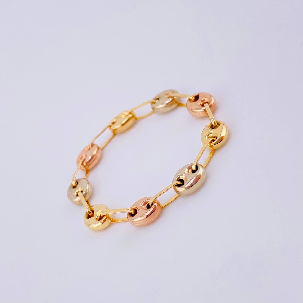 Ring Gc 0.95gr / T11 - T11 1/2 / 4mm Three Golds 18K *
