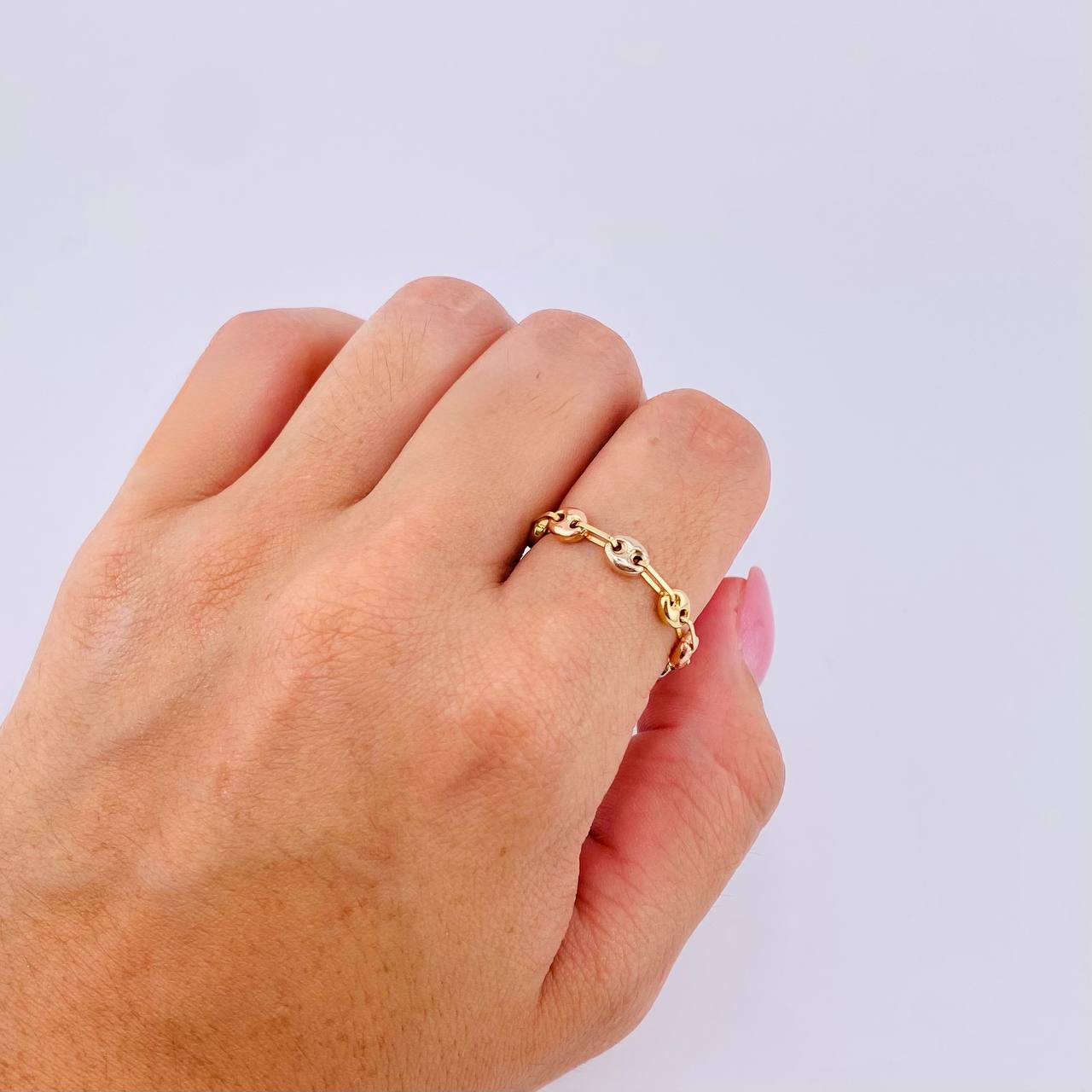 Ring Gc 0.95gr / T11 - T11 1/2 / 4mm Three Golds 18K *