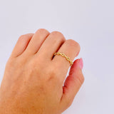 Ring Gc Diamond Cut 0.85gr / T9 1/4 - T9 3/4 / 3.4mm 18K Yellow Gold *
