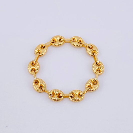 Anillo Gc Diamantado 1.15gr / T10 3/4 / 4.15mm Oro Amarillo 18K ©