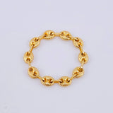 Anillo Gc Diamantado 1.15gr / T10 - T10 1/2 / 4mm Oro Amarillo 18K *