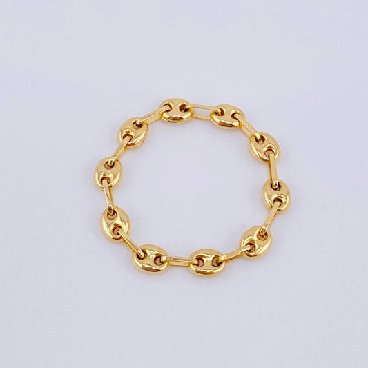 Anillo Gc 0.65gr / T8 1/4 - T8 3/4 / 3.3mm Oro Amarillo 18K