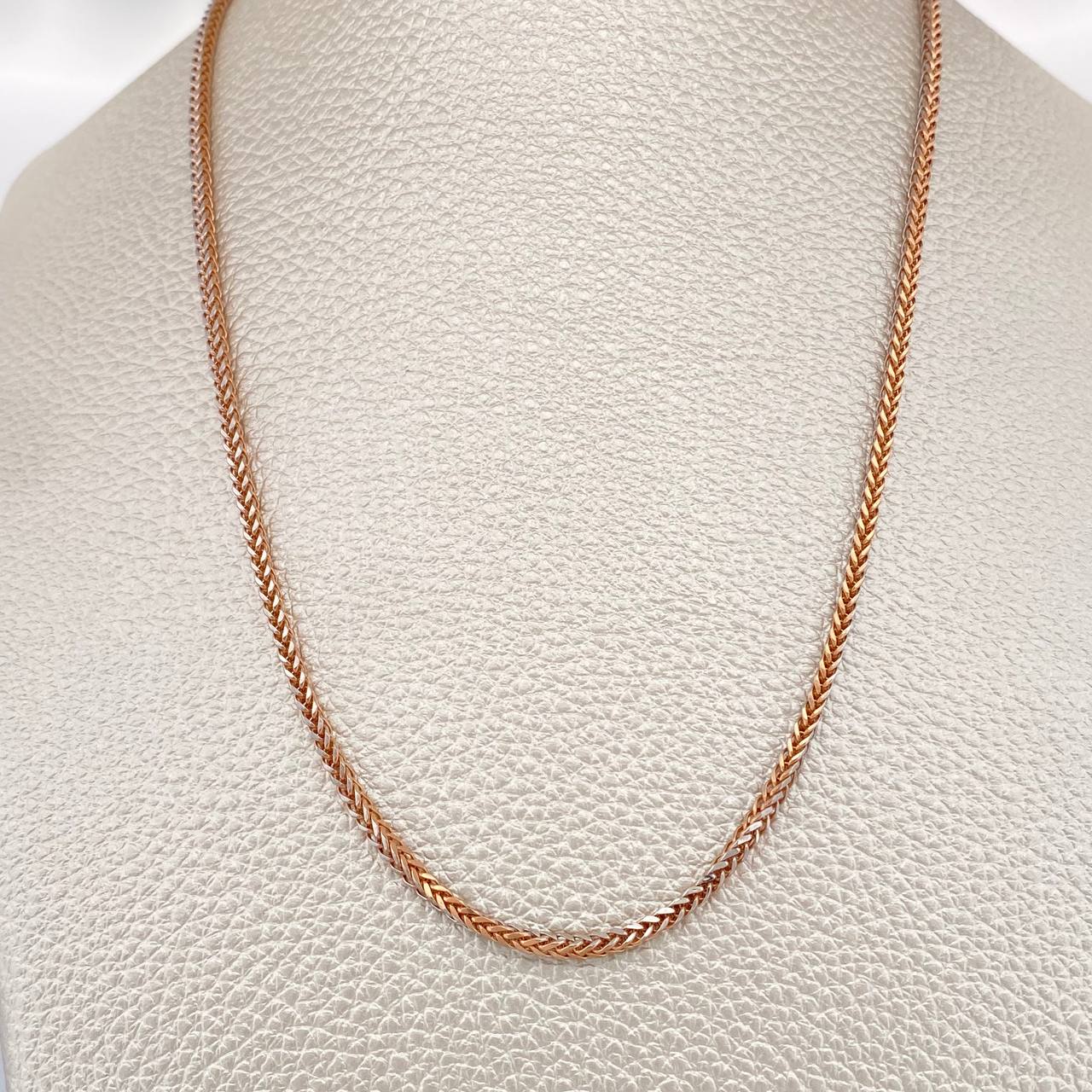 Cadena Franco 5.45gr / 23 1/2 in / 1.6mm Dos Oros Blanco Rosa +3 18K %