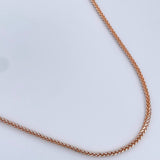 Cadena Franco 5.45gr / 23 1/2 in / 1.6mm Dos Oros Blanco Rosa +3 18K %