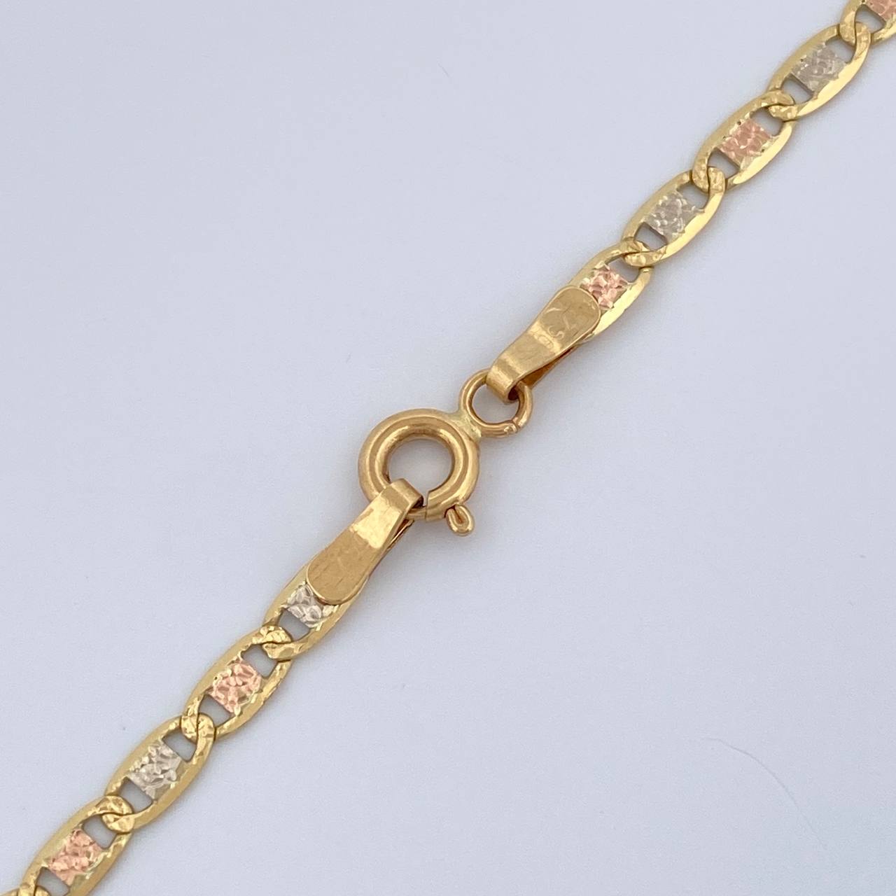 Cadena Escalera Plana 7.25gr / 23 3/4 in / 2.4mm Tres Oros +3 18K %