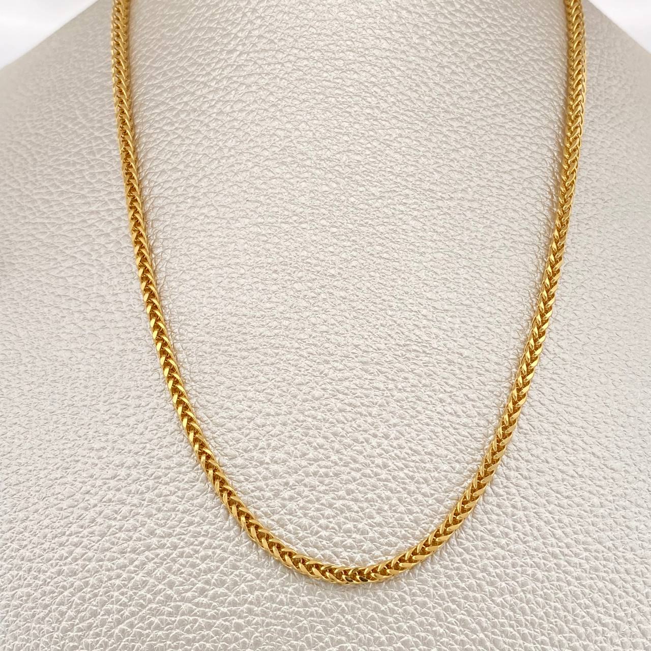 Cadena Franco 8.85gr / 23 1/2 in / 2.3mm Dos Oros Amarillo Blanco +3 18K %