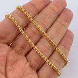 Cadena Franco 8.85gr / 23 1/2 in / 2.3mm Dos Oros Amarillo Blanco +3 18K %