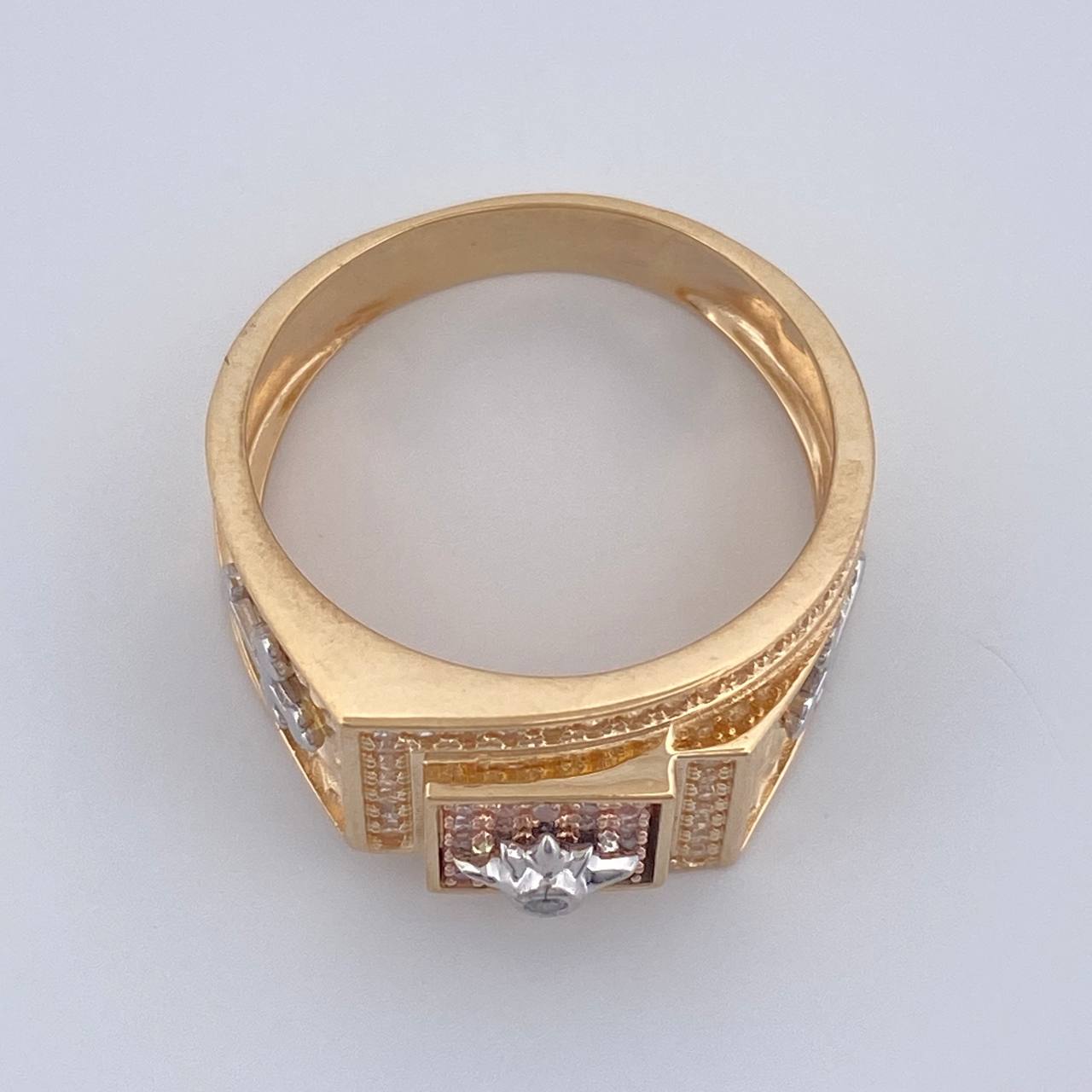 Anillo Estrella Cardinal 8.25gr / T10 / Tres Oros 18K %