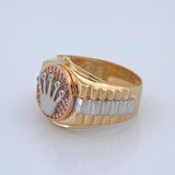 Anillo Correa Corona 6.5gr / T8 1/2 / Tres Oros 18K %