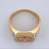 Anillo Ancla 6.8gr / T9 3/4 / Dos Oros Amarillo Blanco 18K %