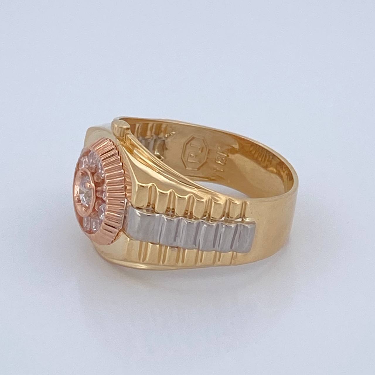Anillo Cronotempo 6.75gr / T9 1/2 / Tres Oros 18K %
