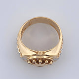 Anillo Correa Corona 7.9gr / T7 / Dos Oros Amarillo Blanco 18K %