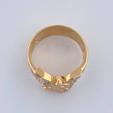 Anillo San Miguel Arcangel 7.55gr / T8 1/2 / Dos Oros Amarillo Blanco 18K %