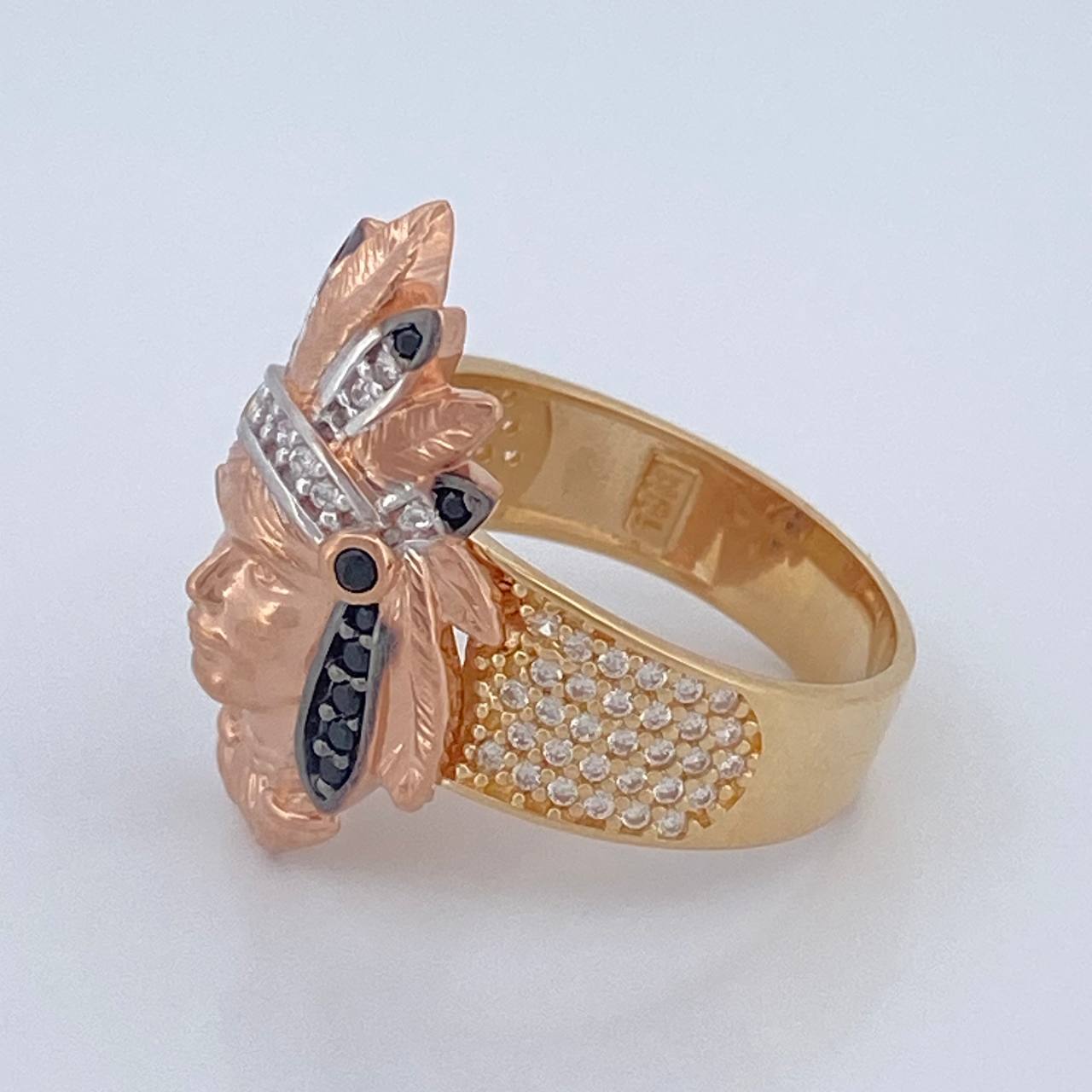 Anillo India 7.5gr / T7 3/4 / Tres Oros 18K %