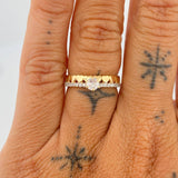 Anillo Churumbela Corazones 2.45gr / T6 / Dos Oros Amarillo Blanco 18K %